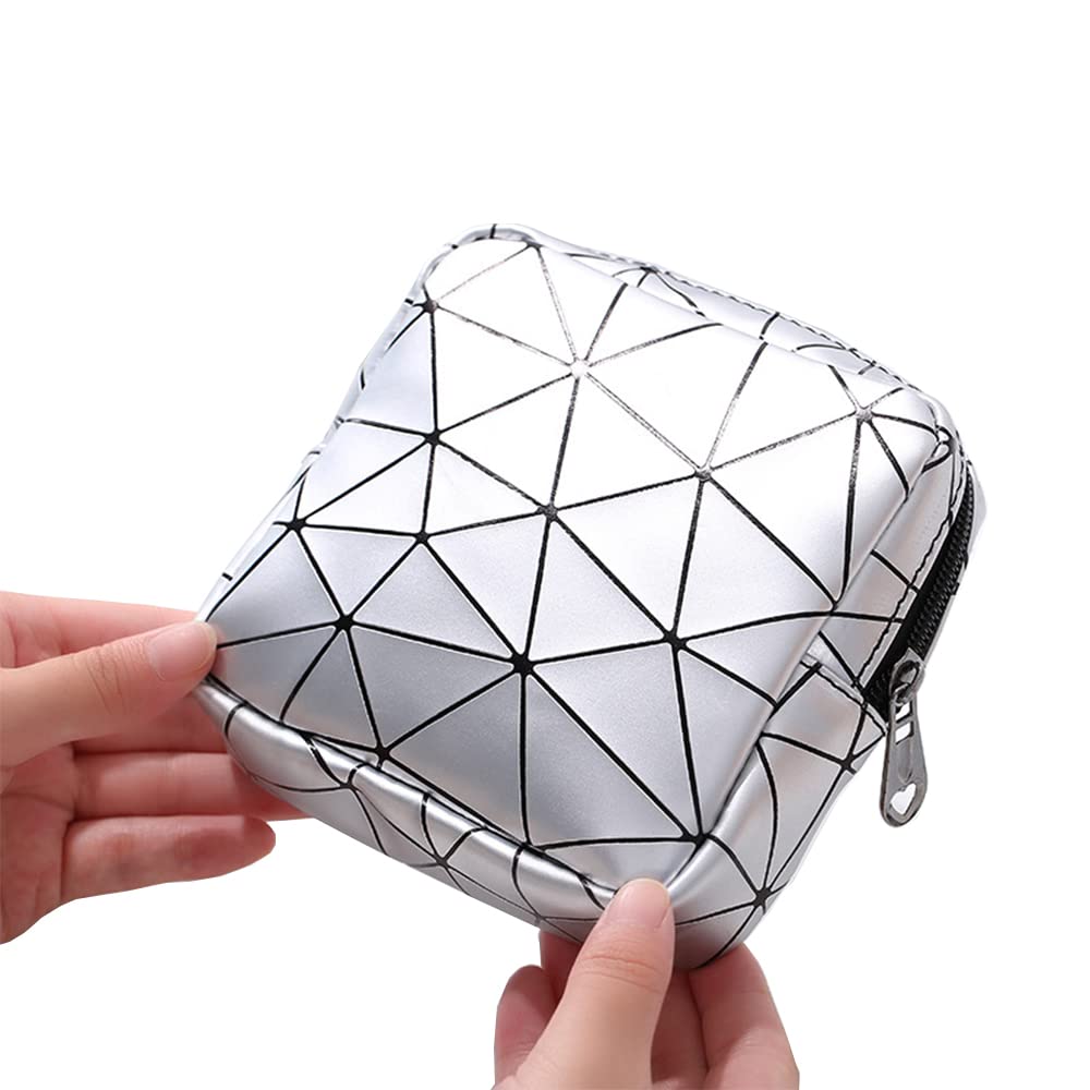 STARRY G 2PCS Sanitary Napkin Storage Bags, Sanitary Pouch, Portable Sanitary Napkin Pads Storage Case, Feminine Menstruation Period Bag, Menstrual Cup Pouch with Zipper for Teen Girls Women Ladies