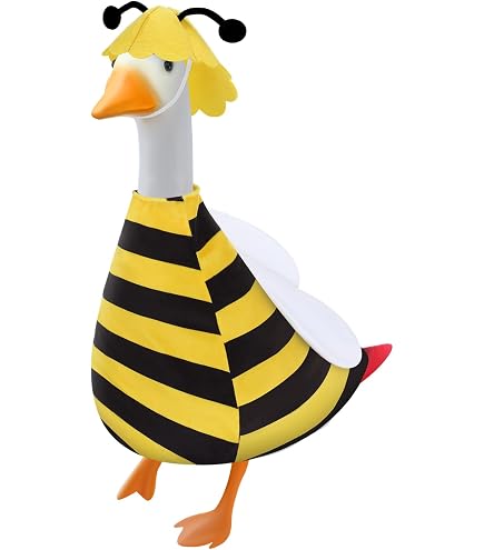 Tenues d'oie de porche de 58,4 cm - Jolies tenues d'oie d'extérieur pour décoration de pelouse de cour, accessoires de costume de statue de canard (Style-01