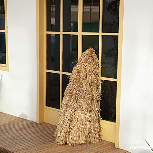 YYQ SHOP Große Rund Sonnenschirm höhenverstellbarer Knickbar Gartenschirm Strohschirm Große Wasserdicht Bastschirm… – Bild 6