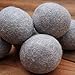 Organic Wool Dryer Balls - 100% Pure New Zealand Wool - Handmade Felted - Natural Fabric Softener - Best Eco-friendly Reusable Alternative To Dryer Sheets - Great For Cloth Diapers - 6 Pack XL (Grey)