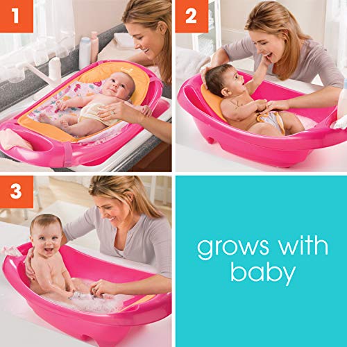 Summer Infant Splish 'n Splash Newborn to Toddler Tub, 3Stage Tub, Includes Fabric Newborn