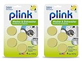 Plink Washer and Dishwasher Freshener, Phosphate and Bleach Free, Deodorizer and Cleaner, 8 Tablets, 8-Count