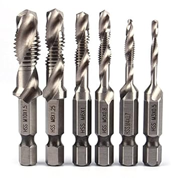 Generic M10 : 1 Pcs New 2 in 1 1/4 Hex Shank HSS Metric Right Hand Screw Thread Tap Taper & Drill Bits