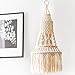 Mkono Macrame LampShade Ceiling Pendant Light Shade Tasseled Chandelier Boho Wedding Hanging Handwoven Home Decoration