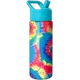 Simple Modern Kids Summit Water Bottle with Straw Lid | 18oz Stainless Steel Tumbler for Toddlers, School | Tie-Dye