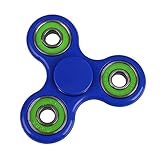 Tri Fidget Hand Spinner - fidget work Ultra Fast Bearings - Finger Toy, Great Gift (Blue)