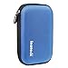 Inateck Portable Shockproof EVA Carrying Case Shell with Zipper for 2.5 Inch Hard Disk Drives HDD/ SSD and My Passport Ultra (Blue) primary