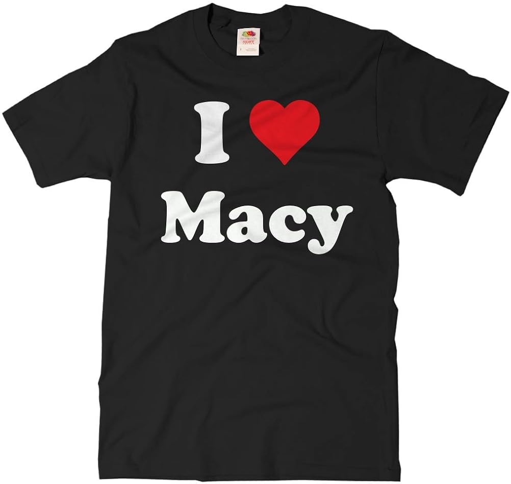 ShirtScope I Love Macy T Shirt I Heart Macy Tee Clothing
