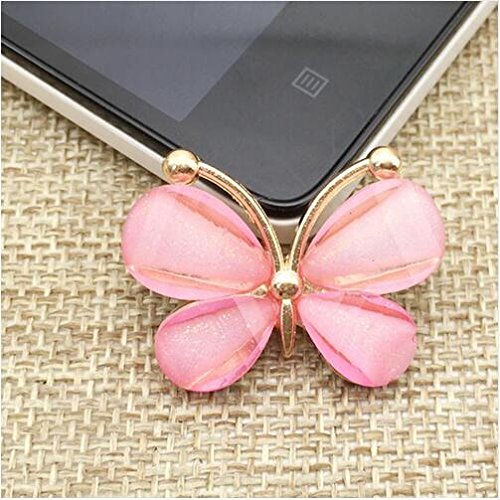 Zidetang 50Pcs Butterfly Alloy Rhinestone Buttons/Buckle Embellishment button DIY accessories (Pink)