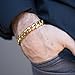 Mens Jewelry Bracelets 14k Gold Dipped Curb Chain Bracelet Benevolence LA Charitable Organization