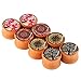 Longbeauty 4 Pair Vintage Handmade Organic Wood Double Flared Saddle Tunnel Ear Plugs Expander Gauges 8MM