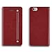 DWBCases iPhone 6 & 6s Wallet Case | Folio Flip Book Design with Strong Magnetic Closure & Leather Protective Cover | Lightweight Card & Money Holder | Includes Microfiber Cleaning Cloth | (Red)