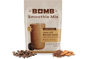 BLENDER BOMBS The Bomb Co. Blender Bomb, Java Jolt, Superfood Smoothie Mix with Coffee & Amino Acids for Energy Support, High Fiber 10 Servings