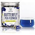 BLUE TEA - Butterfly Pea Flower - 30 Pyramid Tea Bags | For Food, Iced Tea, Cooler, Cocktails, Mocktails | Caffeine Free Herb
