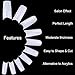 ECBASKET French Nail Tips Acrylic False Artificial Nail Tips for Nail Art 10 Sizes with Bags