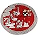 WEWILL Lovely Christmas Stockings Set of 3 Santa, Snowman, Reindeer, Xmas Character 3D Plush Linen Hanging Tag Knit Border for Family Kids