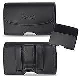 Horizontal Leather Case with Magnetic Closure with Belt Clip and Belt Loops for at&T LG b470 flip Phone