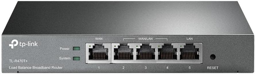 TP-Link Safestream Multi WAN Router TL-R470T+ Load Balance 4 Port Security