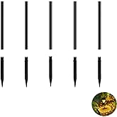 Leewoth 10pcs Landscape Light Stakes Plastic Ground Spikes ABS Ground Spikes Solar Lights Replacement Stakes Garden Lights Landscape Security Light 5" x 0.5"