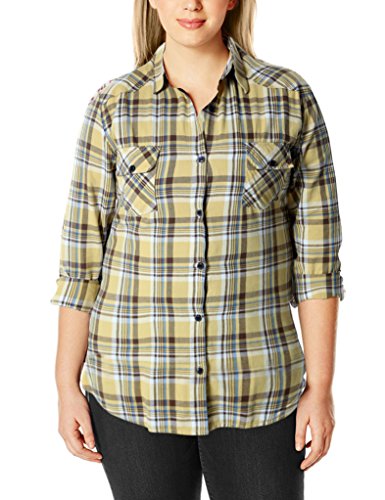 Match Women's Plus Size Long Sleeve Plaid Shirt (4XL, 2020 Checks#3)