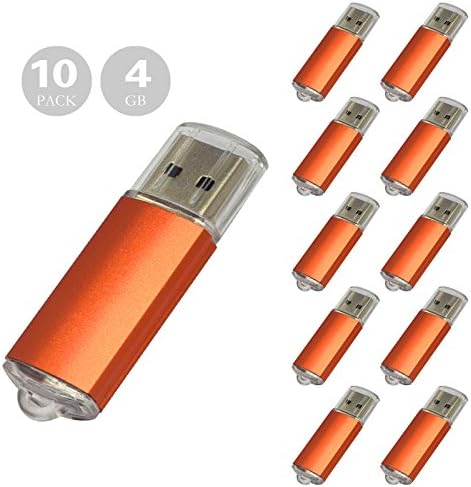 Digiocean 4 GB USB 2.0 Flash Drive ,Thumb Drives (10 pk, Orange)