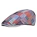 ZLSLZ Men's Unisex Newsboy Hat Cotton Flat Plaid Ivy Irish Cabbie Caps (228Red)