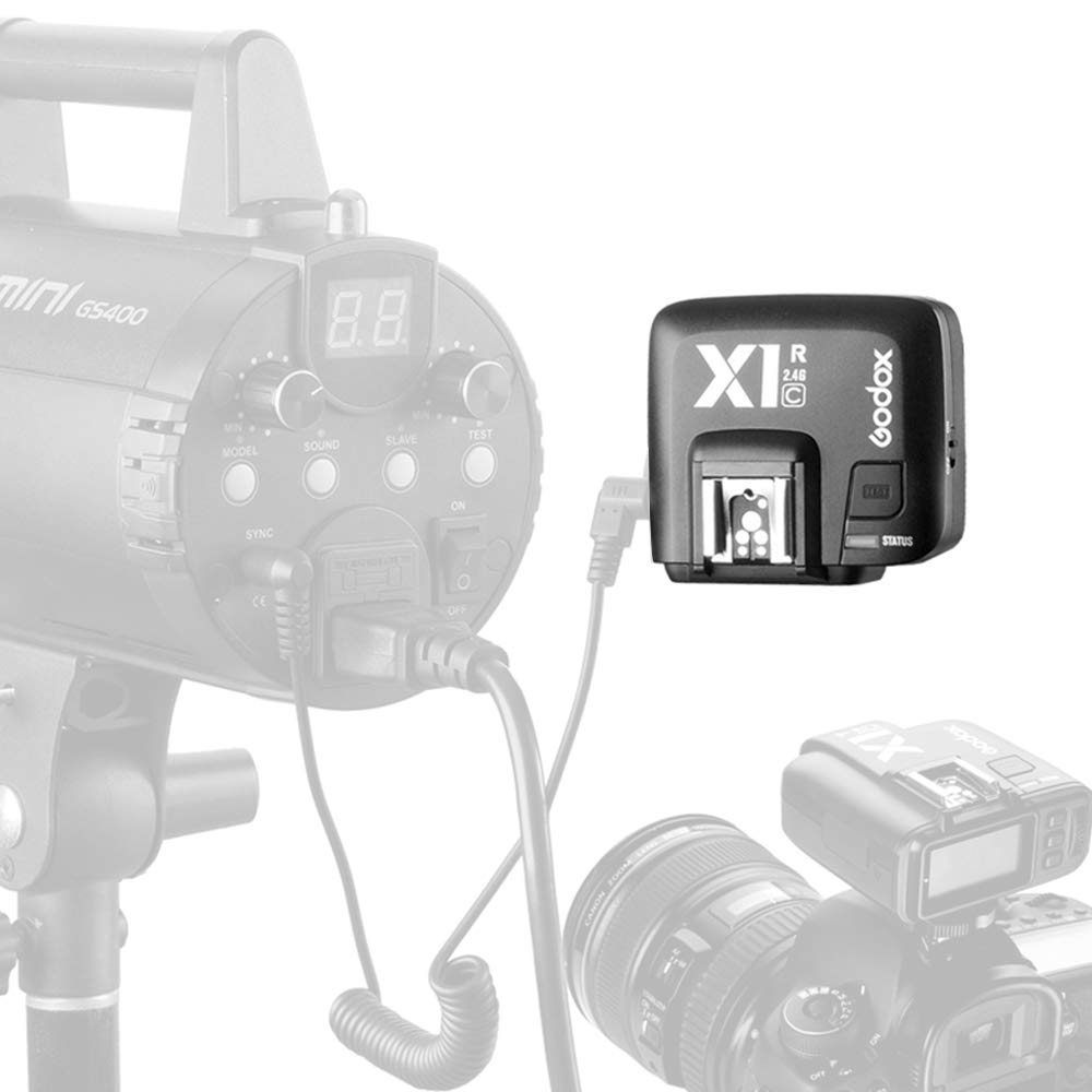 Godox X1C E-TTL Wireless High Speed Sync 1/8000s Flash Receiver Compatible for Canon Cameras with CONXTRUE USB LED (X1R-C Receiver)