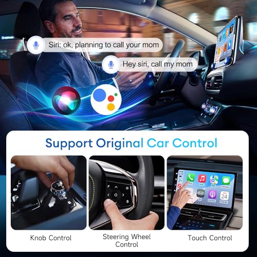 CarlinKit 5.0 Dongle - Wired to Wireless CarPlay & Android Auto Adapter,Online Update,2-Channel Connection, Plug & Plug, 10s Connect for Cars with OEM Wired CarPlay & Android Auto from 2015