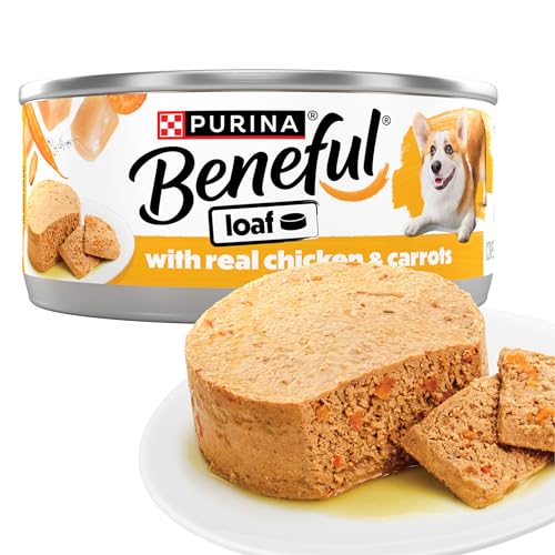Purina Beneful with Real Chicken and Carrots Wet Dog Food Loaf - 5.5 oz Can (Pa…