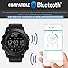 T1 Tact Military Grade Super Tough Smart Watch Outdoor Sports Talking Watch Mens Digital Sports Watch Waterproof Outdoor Pedometer Calorie Counter Multifunction Bluetooth Smart Watch (Black)