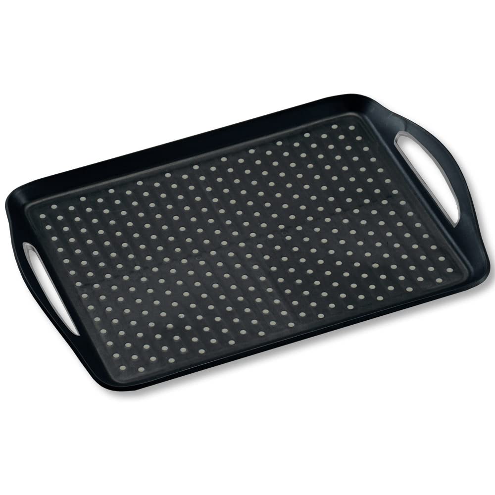 Kesper Serving Tray Non-Slip 45,5x32x4,5cm in Black, 45.5 x 32 x 4.5 cm