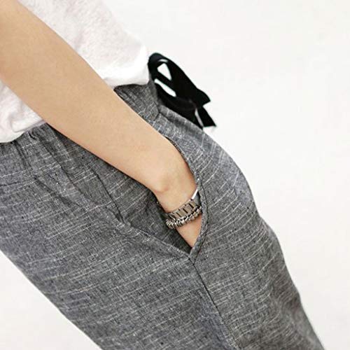 Botrong Women Pencil Pants Bandage Trousers Pants Long Pants Gray - Thumbnail 7