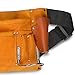 New & Improved Quality, 11 Pocket Leather Construction Tool Belt, Work Apron, with Adjustable Poly Web Belt Quick Release Buckle