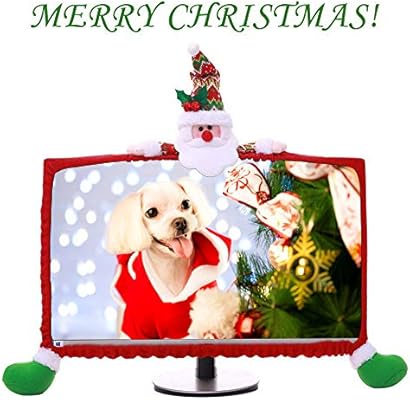 Mostop Computer Decoration Cover Christmas Computer Decoration Case Three Dimensional Cartoon Computer Monitor Border Cover Deer Monitor Accessories Amazon Com Au