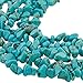 SUNYIK Howlite Turquoise Tumbled Chip Stone Irregular Shaped Drilled Loose Beads Strand for Jewelry Making 32-33