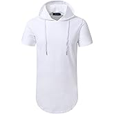 Aiyino Men's S-5X Short Sleeve Fashion Athletic Hoodies Sport Sweatshirt Hip Hop Pullover