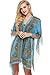 Zeagoo Women's Chiffon Caftan Poncho Tunic Top Cover up One Size Scarf Top,One Size,Light Blue