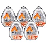 MiO Liquid Water Enhancer - Orange Tangerine, makes 24 servings + Vitamins, 1.62 oz each, (Pack of 5)