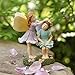 LA JOLIE MUSE Miniature Fairy Garden Figurines - 4 Inch Hand Painted Resin Fairy Sisters Figurines for Indoor & Outdoor Holiday Ornaments Gifts for Mom Girls Kids Adults