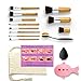 Makeup Brush Set 12 Pieces Cosmetic Tools Professional Face Eyeliner Blush Contour Foundation Cosmetic Brush Kit for Powder Liquid Cream