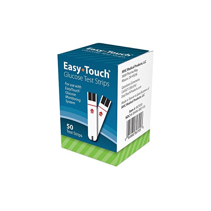 EasyTouch Glucose Test Strips, 50 Ct