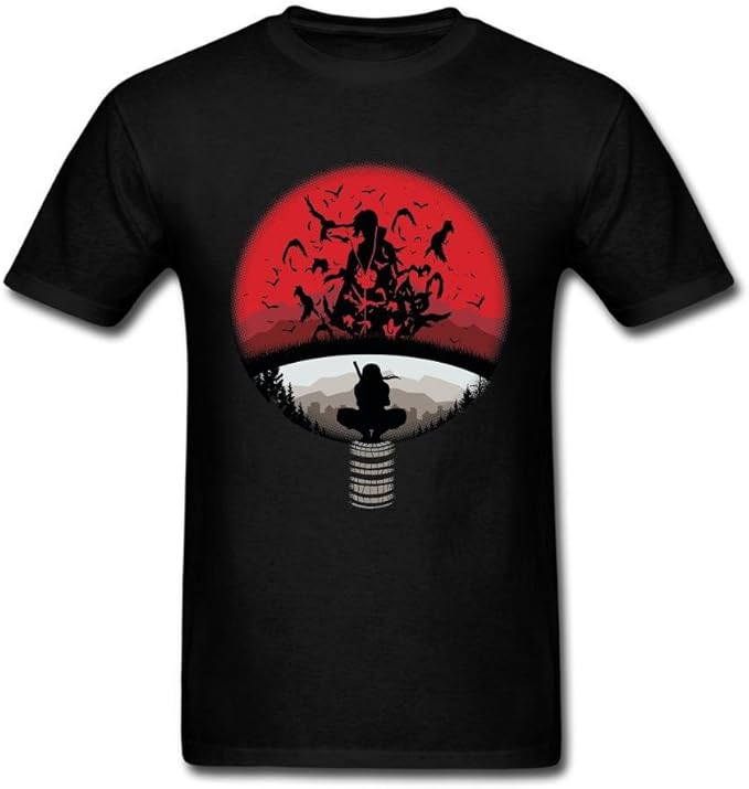 Amazon.com: MANITA Men's Itachi Uchiha T-shirt Black S: Clothing