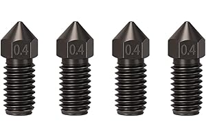 ZMD 4PCS 3D Printer Nozzles,3D Printer Extruder Nozzles,3D Printer Nozzles for AnkerMake,0.4mm Nozzle Kit for AnkerMake,High Temperature Resistance Upgraded Hardened Steel