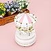 Soledi New Vintage Pink Wooden Merry-Go-Round Carousel Classic Music Box Kids Children Girls Christmas Birthday Wedding Gift Toy