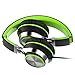 Wackolee Headphones, 015IP Headphones with Microphone for Smartphones Mp3/4 Laptop Computers Tab let MacBook Folding Gaming Earphones (Green)