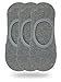 Eedor No Show Socks Womens - 3 Pairs Thin No Show Socks for Women - Non Slip Flat Boat Line Low Cut Socks Gray Large (8-10)