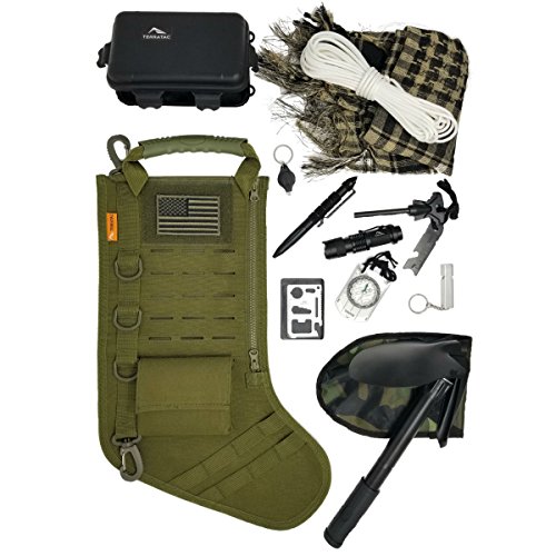 TERRATAC Tactical Christmas Stocking Gift Kit PLUS Survival Gear Bundles