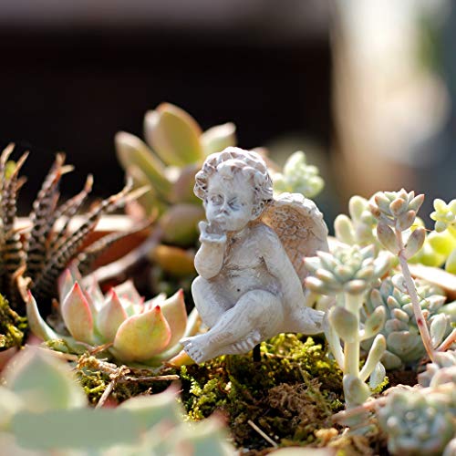 MUAMAX Angel Garden Stakes, Decorative Cherub for Fairy Graden Miniature Micro Landscape Ornament, Flowerpot Décor