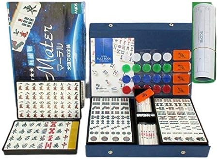 Amazon スコア帳付 麻雀牌 マーテル 牌裏 黄 ｂｉｇサイズ おもちゃ おもちゃ