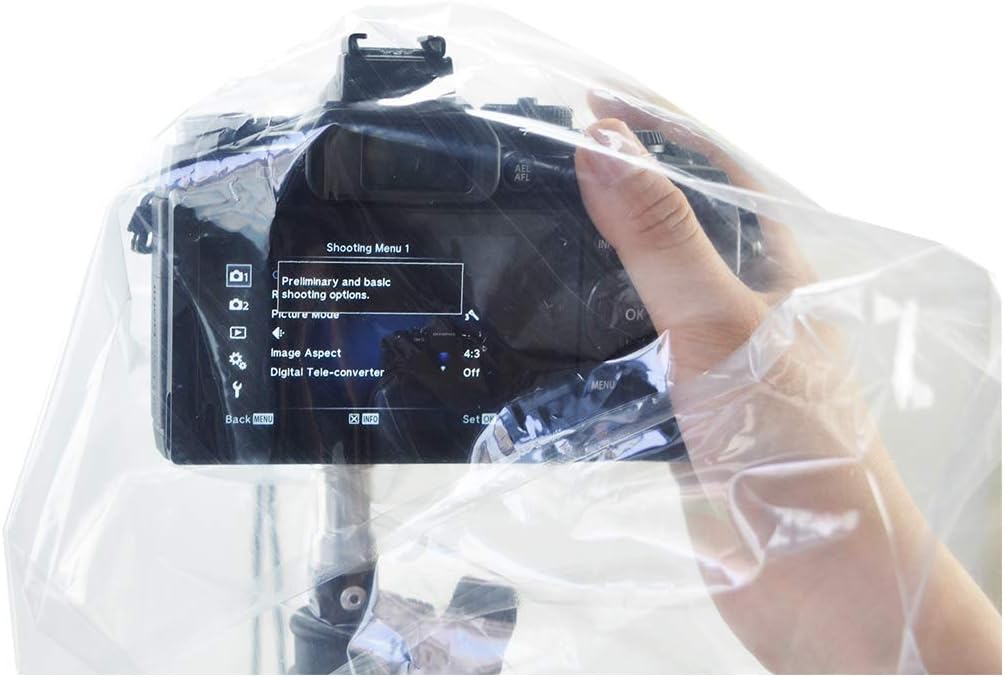 JJC 6 pieces Camera Rain Cover Protector for Canon Nikon and Other Digital SLR Cameras with lens